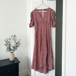 Abercrombie | Cinched Sleeve Midi Dress - New without tags